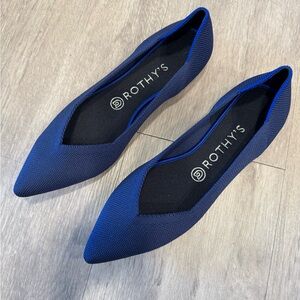 Rothy's Navy Blue Pointed Flats